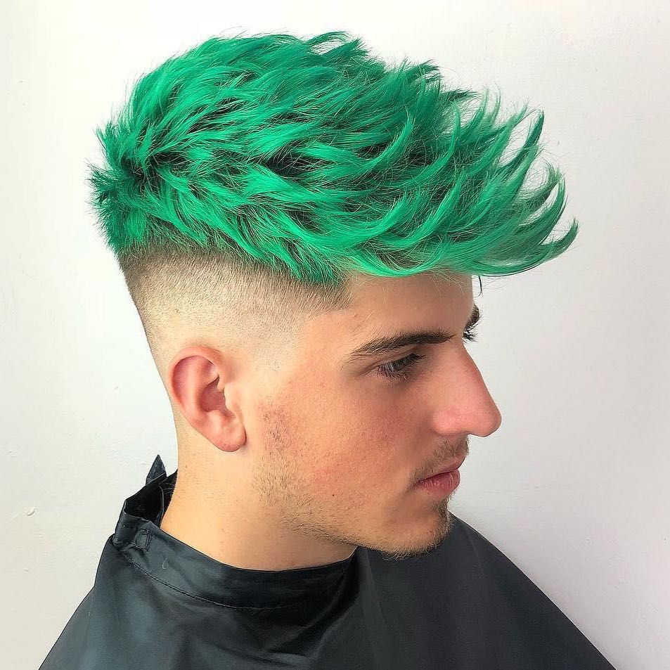 zielone włosy męskie